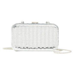 J. Crew Minaudière Silver Sequin Clutch Bag NWOT